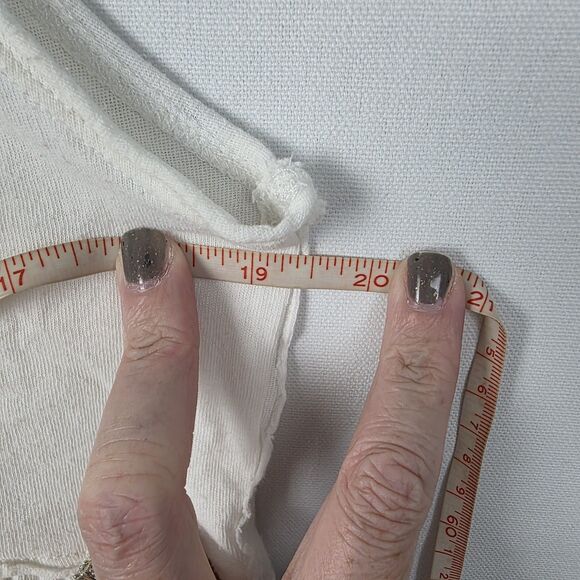 We the Free People  Anytime Tank Top Peplum Ivory/ Off-White   size LARGE - Picture 6 of 7